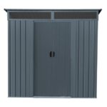 KOVINSKA VRTNA HIŠKA VITAVIA LIEGE 65, MAT ANTRACIT 180X184X139 - slika 3